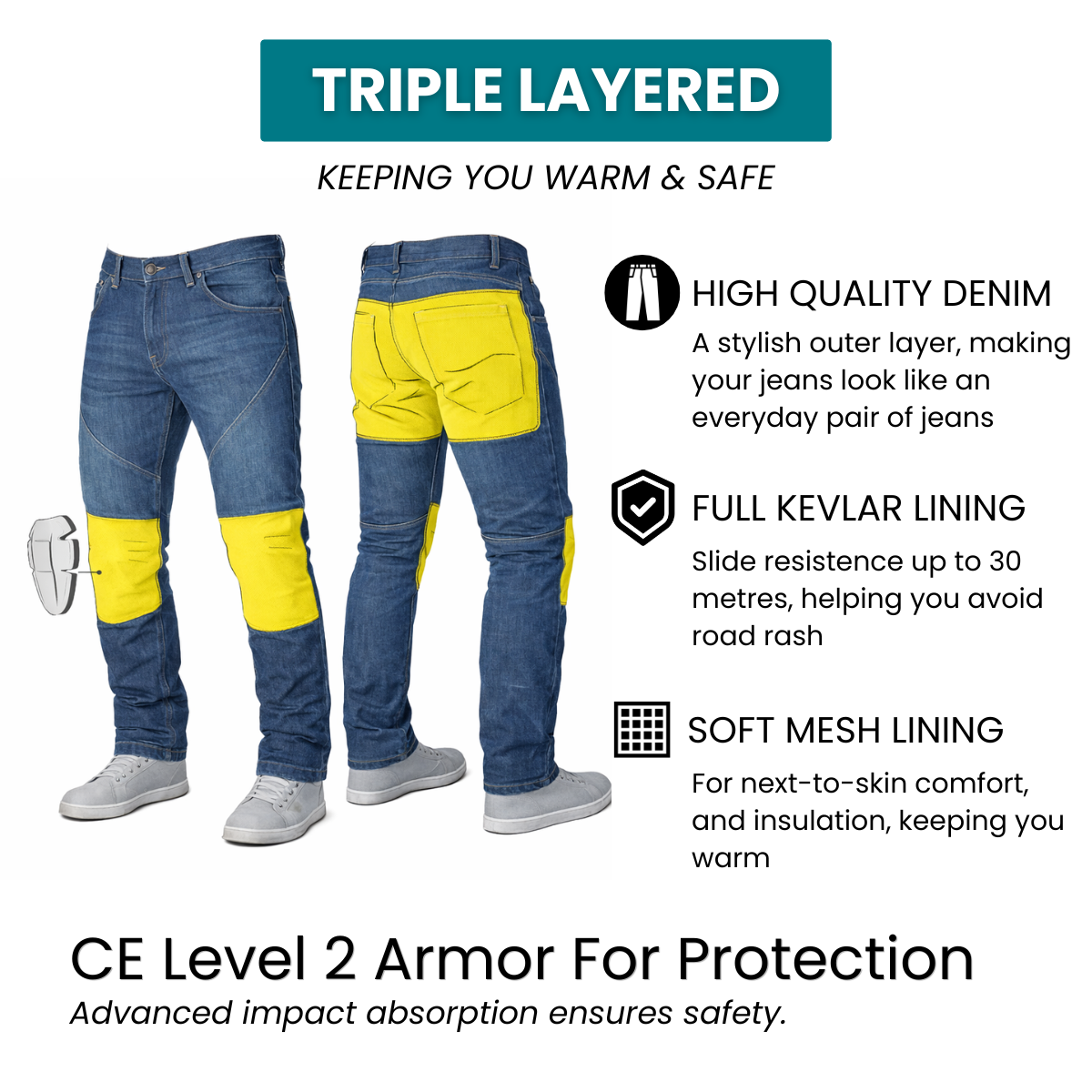 MrMotty Protective Motorcycle Jeans
